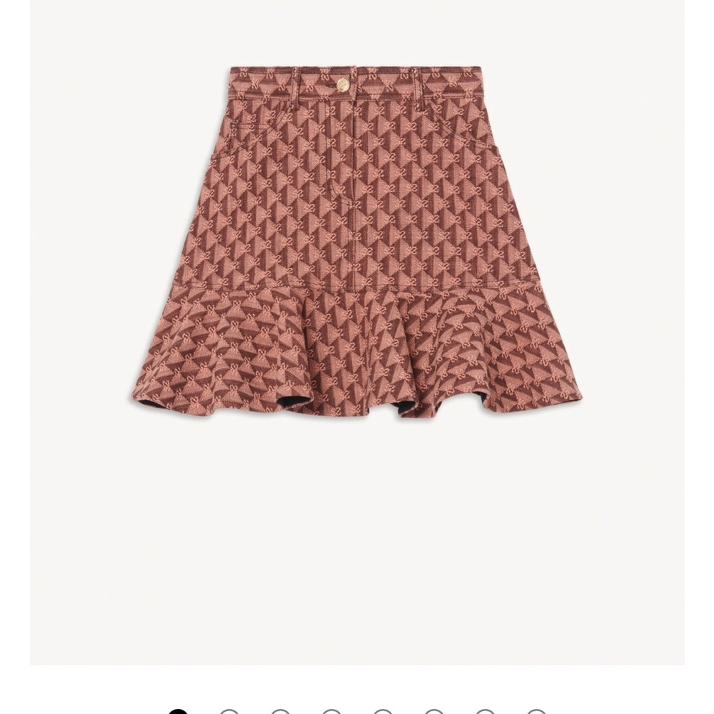 Sandro Logo Denim Skirt